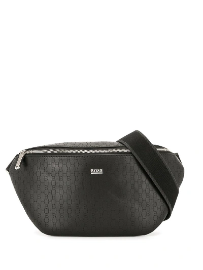 Shop Hugo Boss Front Logo Belt Bag In Black