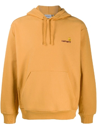 Shop Carhartt Logo Sweatshirt In Yellow