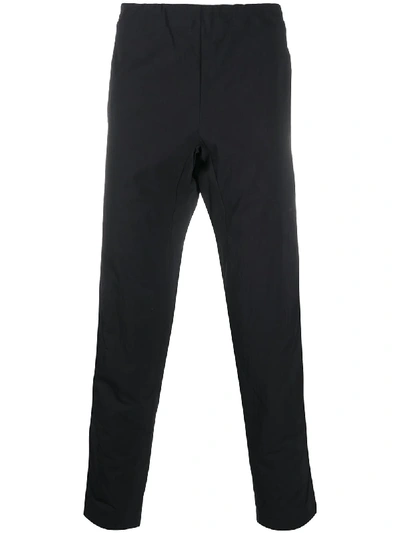 Shop Veilance Panelled Straight-leg Trousers In Black