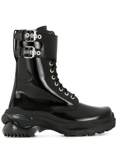 Shop Maison Margiela 'ranger' Bikerstiefel In Black