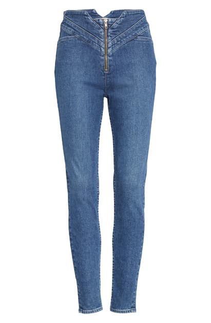 Grlfrnd Tatiana V Waist Skinny Jeans In Did It Again Modesens