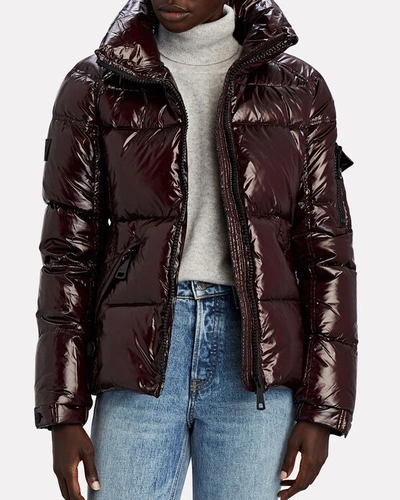 Shop Sam Freestyle Down Puffer Jacket In Merlot