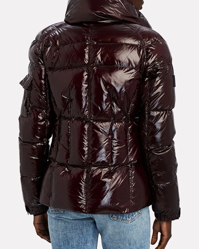 Shop Sam Freestyle Down Puffer Jacket In Merlot