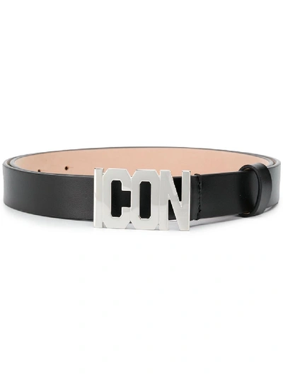 Shop Dsquared2 Leather Belt In Black