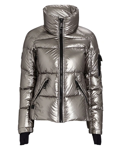 Shop Sam Freestyle Down Puffer Jacket In Silver