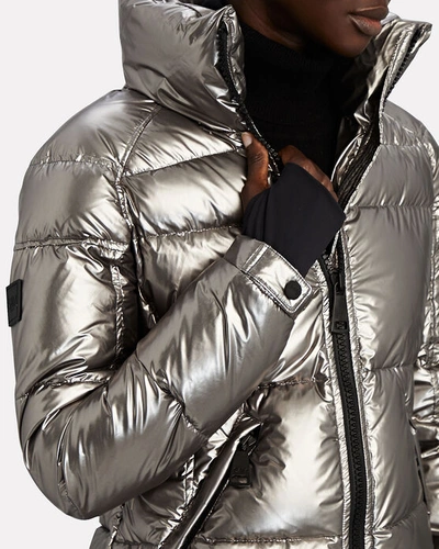 Shop Sam. Freestyle Down Puffer Jacket In Silver