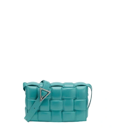 Bottega Veneta Turquoise Padded Leather Cassette Shoulder Bag