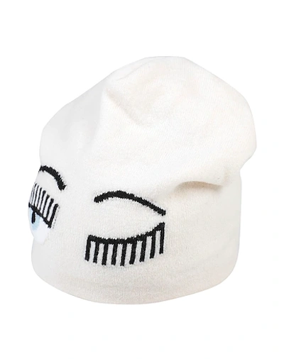 Shop Chiara Ferragni Hats In Ivory