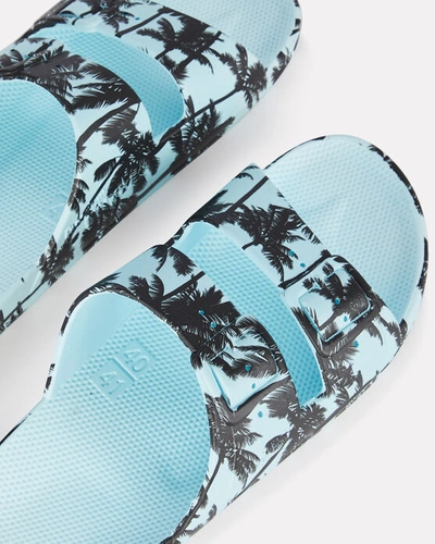 Shop Freedom Moses Cruz Blue Moses Two Band Slide In Light Blue/black