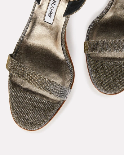 Shop Manolo Blahnik Minchisli 90 Slingback Sandals In Gunmetal