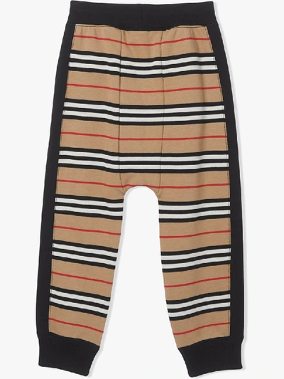 Shop Burberry Icon Stripe Track Trousers In Neutrals