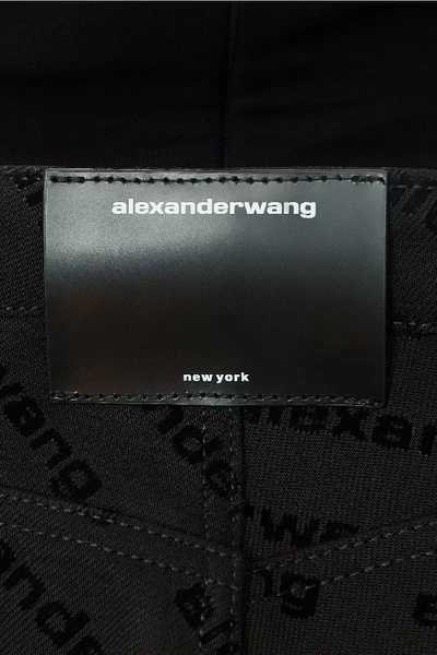 Shop Alexander Wang High Rise Logo Print Jean In Stay Black