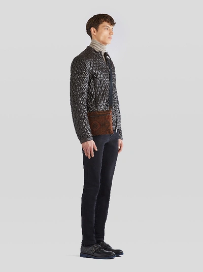 Shop Etro Carpet Print Fabric Messenger Bag In Brown