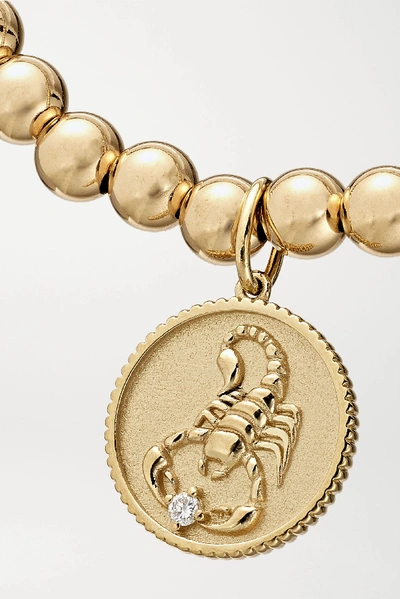 Shop Sydney Evan Scorpio 14-karat Gold Diamond Bracelet