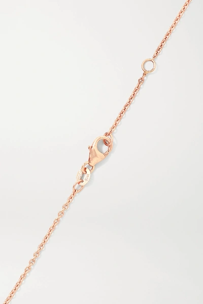 Shop Diane Kordas Shield 14-karat Rose Gold Diamond Anklet