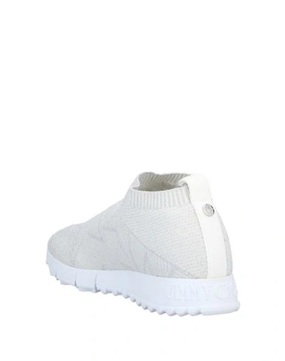 Shop Jimmy Choo Woman Sneakers Ivory Size 5 Textile Fibers, Lurex In White