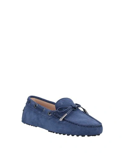 Shop Tod's Loafers In Dark Blue