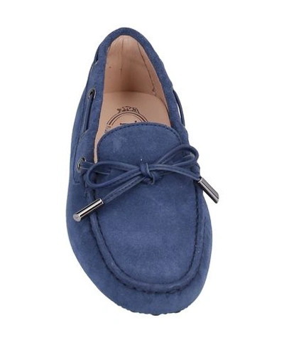 Shop Tod's Loafers In Dark Blue