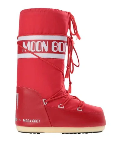 Shop Moon Boot Nylon Woman Boot Red Size 8-8.5 Textile Fibers