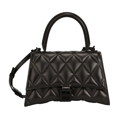 Shop Balenciaga Hourglass S Top Handle Bag In Black