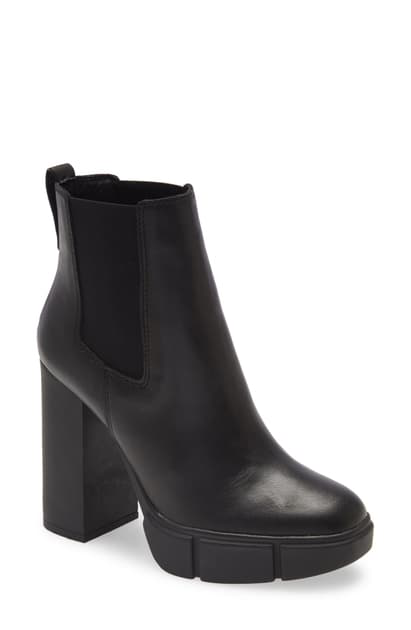 Steve Madden Women's Revised Block-heel Lug-sole Booties In Black ...