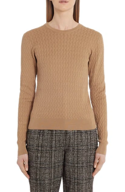 Shop Dolce & Gabbana Silk Sweater In Camel