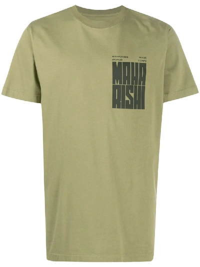 Shop Maharishi World Corps Graphic Print T-shirt In Green