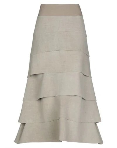 Shop Alessandra Marchi Maxi Skirts In Beige
