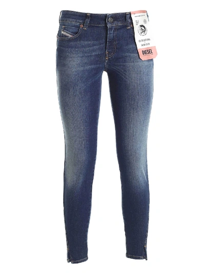 Shop Diesel 5-pockets Jeans In Blue