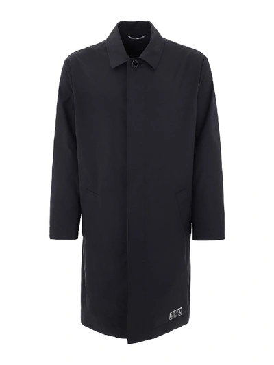 Shop Valentino Vltn Tag Raincoat In Black