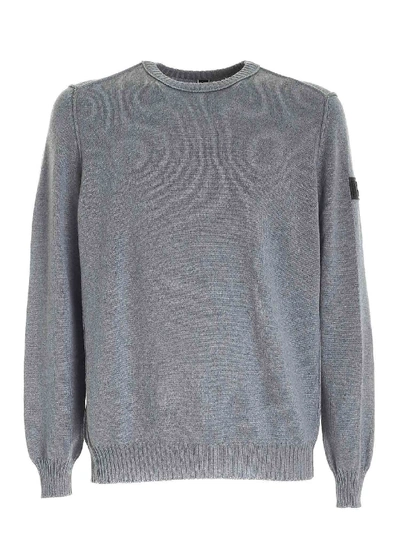 Shop Hogan Reverse Seams Pullover In Grey