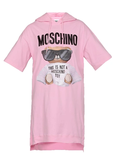 Shop Moschino Teddy Bear Dress In Fantasy Print Pink