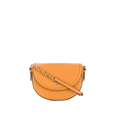 Shop Michael Kors Jet Set Charm Half Dome Orange Crossbody Bag In Orange (orange)