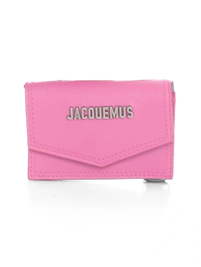 Shop Jacquemus Le Porte Azur Small Leather Crossbody In Pink