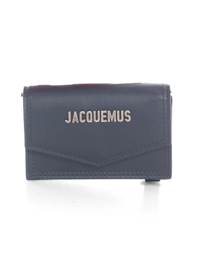 Shop Jacquemus Le Porte Azur Small Leather Crossbody In Navy