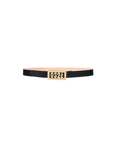 Shop 032c Leather Belt In Black