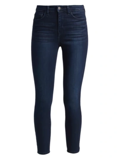 Shop L Agence Margot High-rise Ankle Skinny Jeans In Marino Blue