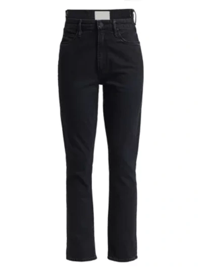 Shop Mother The Dazzler Uneven Waist Mid-rise Crop Straight-leg Jeans In Who's Sorry Now