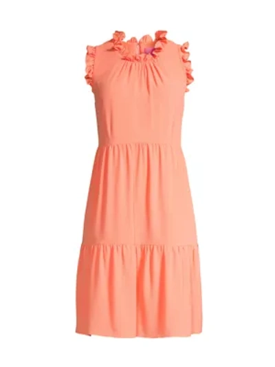 Shop Lilly Pulitzer Jazzy Tiered Ruffle Dress In Tangelo