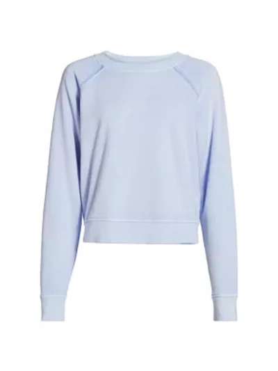 Shop Paige Jeans Daytona Boxy Sweatshirt In Dream Blue