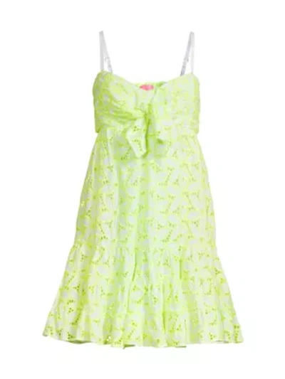 Shop Lilly Pulitzer Briana Fit-&-flare Dress In Pepino Green