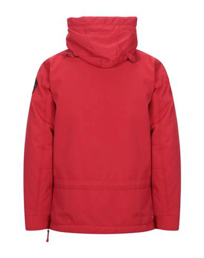 Shop Napapijri Jacket In Brick Red