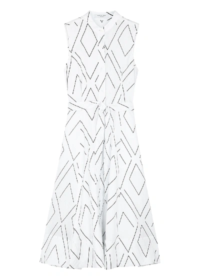 Shop Equipment Clevete Printed Linen Midi Dress In White