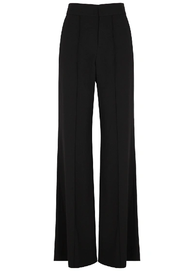 Alice And Olivia Athena Flared Wide Leg Trousers In Black