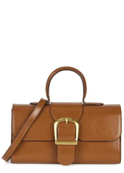 Shop Rylan 5.2 Small Brown Leather Top Handle Bag