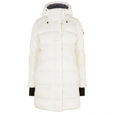 Shop Canada Goose Alliston White Quilted Shell Coat