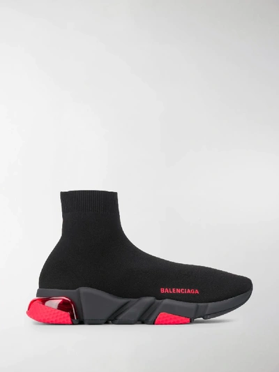 Shop Balenciaga Speed Clear-sole Sneakers In Black