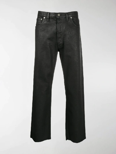 Shop Maison Margiela Straight Fit Jeans In Black