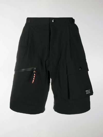 Shop Burberry Technical Combat Shorts In Black