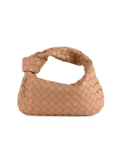 Shop Bottega Veneta Women's Mini Jodie Leather Hobo Bag In Sand